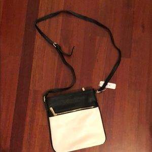 Black white cross body
